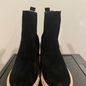 Gianni Bibi Black Suede Ankle Boots. Size 8.5. Brand new